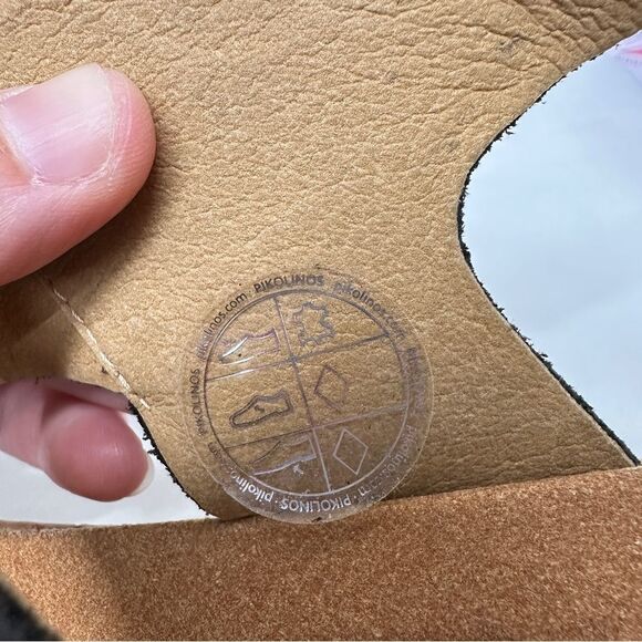 Pikolinos Palma W4N-0968 black calfskin leather strappy sandals women 42 11 cork - Picture 8 of 8